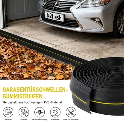 DARDVORLAG 6m Bodendichtung Garagentor Dichtung Gummi Tordichtung Wasserstopp-Schwelle