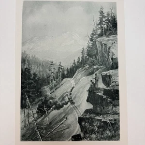 1888 Photogravure “On The Big Bend (Mount Shasta)” By William Fitler, California - Picture 1 of 6