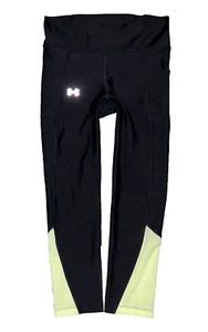 Under Armour Compression Black & Yellow Athletic Leggings Size S (Small) - Picture 1 of 3