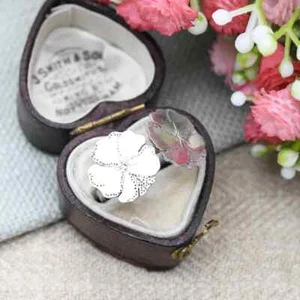 Vintage Sterling Silver Flower Ring 1974 - Two Flowers Sculptural Floral - Picture 1 of 6