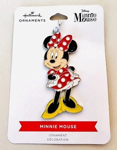 NEW Hallmark 2021 Disney MINNIE MOUSE 3" Flat Metal Enamel Coated Tree Ornament - Picture 1 of 1