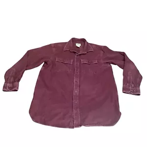 Camicia di flanella LL Bean abbottonata manica lunga grandi tasche marrone - Foto 1 di 5