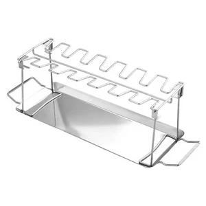 BBQ Beef Chicken Wing Leg Grill Cooking Rack Stainless Steel Non-Stick Barbecue - Picture 1 of 10