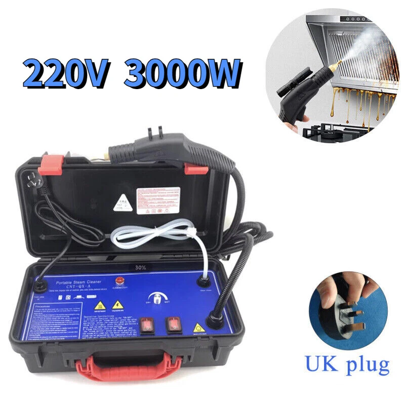 Comercial Nuevo Limpiador de Vapor Portátil Máquina de Limpieza de Tapicería de Coche 220V 3000W - Imagen 1 de 4