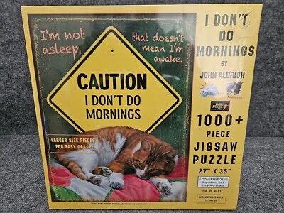 SunsOut 1000+ Piece Puzzle I DON'T DO MORNING by John Aldrich - Image 1 of 3