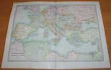 Map: 1890 Bartholomew; Central Europe and Mediterranean, Library Reference Atlas