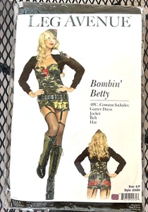 Army Air Corps Bombin' Betty Costume, Style 83694, Adult Women's 4 Piece, Size L - Picture 1 of 1