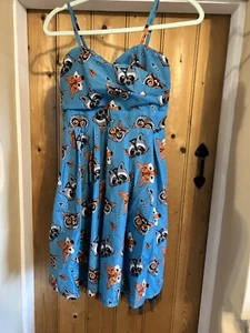 Ladies Fox Lindy Hop Dress Blue Size 14 - Picture 1 of 6