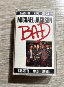 Michael Jackson - Bad - Maxi Cassette Single 27 minutes. 5 Mixes. Very Rare - Picture 1 of 7