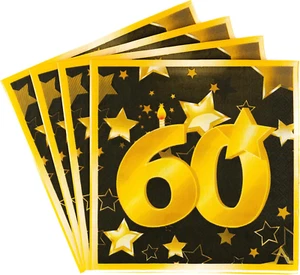 Geburtstagsdeko Servietten 60 Geburtstag Deko 60 Geburtstag Frau Deko 60 Geburts - Bild 1 von 2