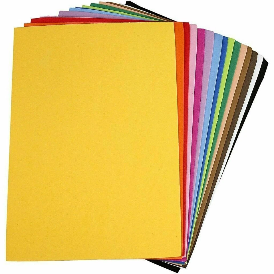 THE HABERDASHER LIMITED A4 EVA Craft Foam Sheets Childrens Kids Art & Crafts 2mm 2 sheets / 10 sheets