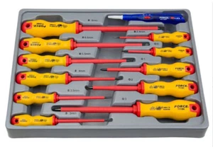 Juego de 12 destornilladores aislados VDE Force 2125N / 2126N para electricista - Imagen 1 de 10