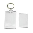 10PCS Clear Acrylic Blank Photo Picture Frame Keychain Keyring Rectangle Photo 