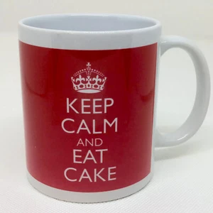 BRAND NEW KEEP CALM AND EAT CAKE MUG CARRY ON COOL RETRO GIFT MUG CUP - Picture 1 of 2