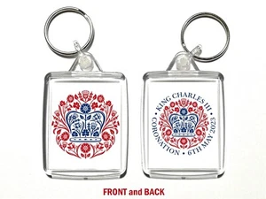 King Charles Coronation Emblem keyring. Souvenir gift - Picture 1 of 1