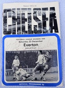 CHELSEA V EVERTON SIGNIERT ? Fußball Programm 23.12.1972 League Division One - Bild 1 von 2