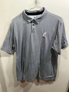 Champion Polo Mens 2XL Gray Cincinnati Bearcats Button Collar Athleisure - Picture 1 of 5
