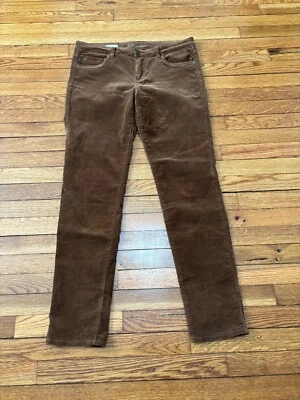 Kut from the Kloth Diana Skinny Corduroy Pants Womens 12 Brown Mid Rise Stretch - Image 1 of 4