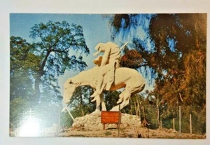 Cartolina d'epoca anni 60 cromata statua fine sentiero ottime condizioni - Foto 1 di 2