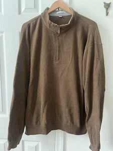 Peter Millar Herren Langarm 100% Baumwolle Quarter Zip Pullover Gr. XXL Braun - Bild 1 von 5