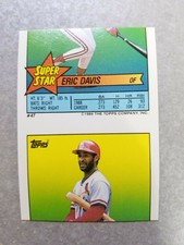 Eric Davis Ozzie Smith Cardinals 1989 Topps Superstar Miscut Oddball