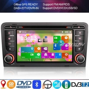Estéreo para Audi A3 S3 RS3 RNSE-PU DVD GPS Bluetooth 3G DVB-T2 DAB+FM AM DVR SWC - Imagen 1 de 12