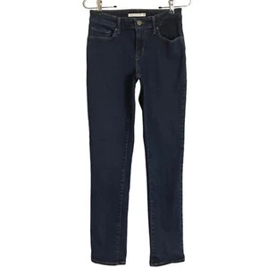 Levi's Jeans Women Classic Mid Rise Skinny Dark Wash Blue Size 4 Denim Stretch - Picture 1 of 12