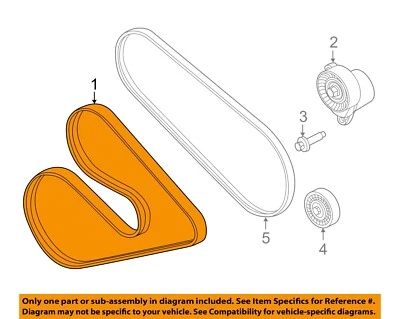 FORD OEM 17-23 Expedition Cooling Belts Pulleys-Serpentine Belt HL3Z8620A - Image 1 of 2