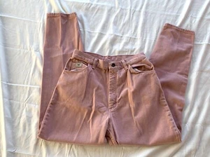 90s Vintage Wrangler Jeans Pink Denim High Rise Western Straight High Waisted - Picture 1 of 9
