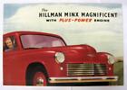 HILLMAN Minx Wspaniała broszura sprzedaży samochodów 1950 #127/2/51/11/E1