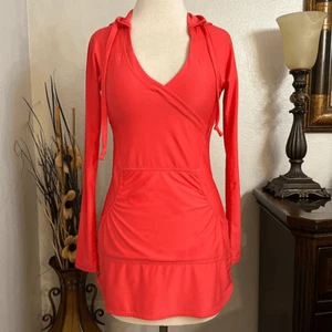 Athleta Wick It Wader Hooded Coverup Coral Size XXS - Picture 1 of 14