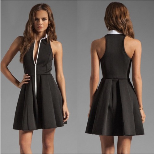 T by Alexander Wang mini abito svasato top gonna camicia ~ anche Khloe Kardashian ~ XS