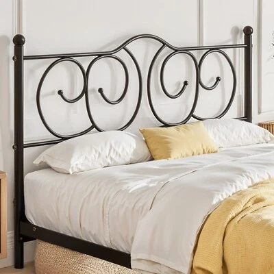 Full Queen King Size Metal Bed Frame Bed Headboard Only, Bedroom, Durable Black - Image 1 of 4