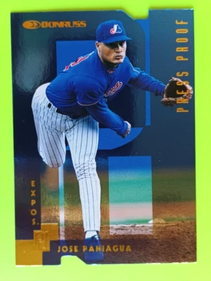 1997 DONRUSS JOSE PANIAGUA #165 PRESS PROOF */500 DIECUT MONTREAL EXPOS - Image 1 of 3