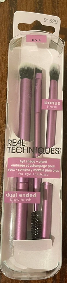 Real Techniques Eye Shade & Blend Brushes with Bonus Dual Ended Brow Brush 91529 - Image 1 of 1