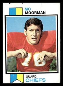 1973 Topps Mo Moorman #84 en muy buen estado Kansas City Chiefs novato mal cortado - Imagen 1 de 2