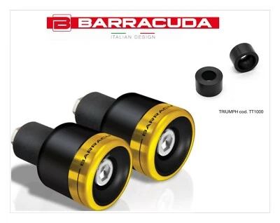 Contrappesi Bilanciatori B-LUX Oro + Adattatori per Manubri ORIGINALI Triumph - Immagine 1 di 4