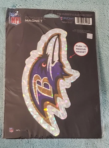 NFL BALTIMORE RAVENS DIE CUT PRISMATIC MAGNET BRAND NEW (BOX #17) Cover