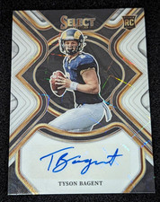 2023 Panini Select Draft Tyson Bagent RC White Laser Auto 19/49 #RS-TBA