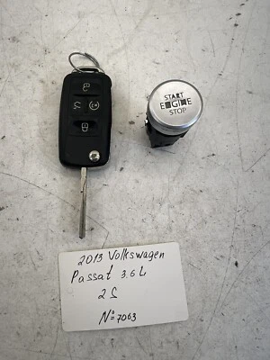 2012-2015 Volkswagen Passat 3.6L Keyless Key w/start Button OEM. - Image 1 of 4