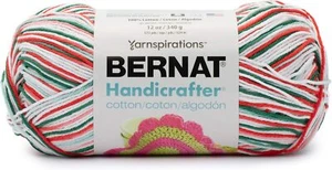 Bernat Handicrafter Cotton Yarn, Gauge 4 Medium Worsted, Mistletoe Ombre - Picture 1 of 1