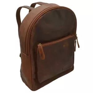 Echt Leder Rucksack Schultertasche Ledertasche Lederrucksack Vintage für Outdoor - Bild 1 von 4