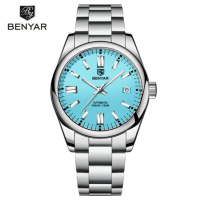 Top Benyar 5185 Gaviota Reloj Mecánico Automático para Hombre Fecha 100m Impermeable Foto 1 de 4