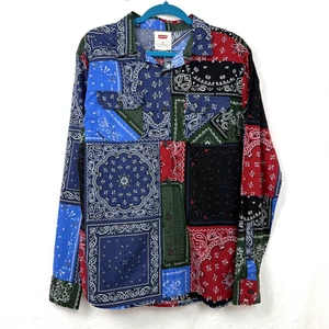 Levis Patchwork Hemd Herren Gr. M Bandana Patch Langarm Western Rodeo Knopfleiste - Bild 1 von 8
