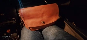 Coach Leather Shoulder Bag Turn Lock Used Authentic Bag Vintage 1980 - Picture 1 of 6