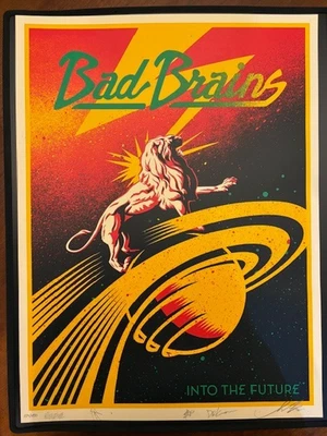 BAD BRAINS / OBEDECER / Shepard Fairey / Hacia el futuro / Firmado y numerado Foto 1 de 4