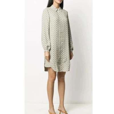 Vestido Camisa Tory Burch Cora Medallón Botón Talla 8 Foto 1 de 4
