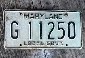 Antigua matrícula MARYLAND # G-11250 GOBIERNO LOCAL coche - Imagen 1 de 3
