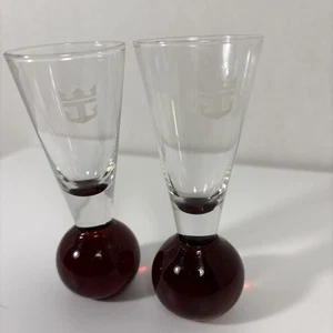 2 Schnapsgläser Royal Caribbean Kugelfuß 4,5" hoch - Bild 1 von 9
