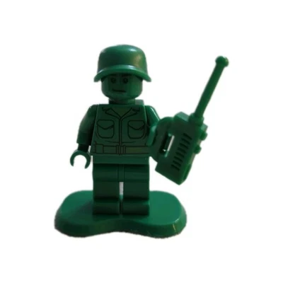 Minifigura Lego Toy Story Soldier con casco extra y soporte Foto 1 de 4